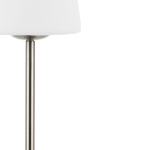 13" Nickel USB Table Lamp LED With Empire Shade