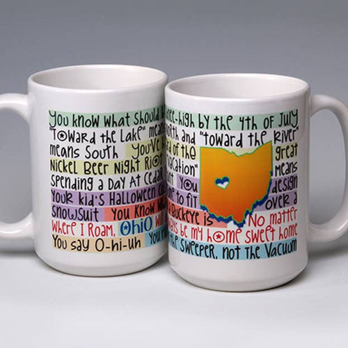 Whimsical State Name Drop MUG