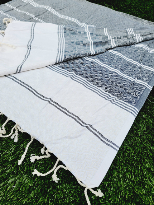100% COTTON THROW BLANKET 40"X70"-Easy fold throw BLACK