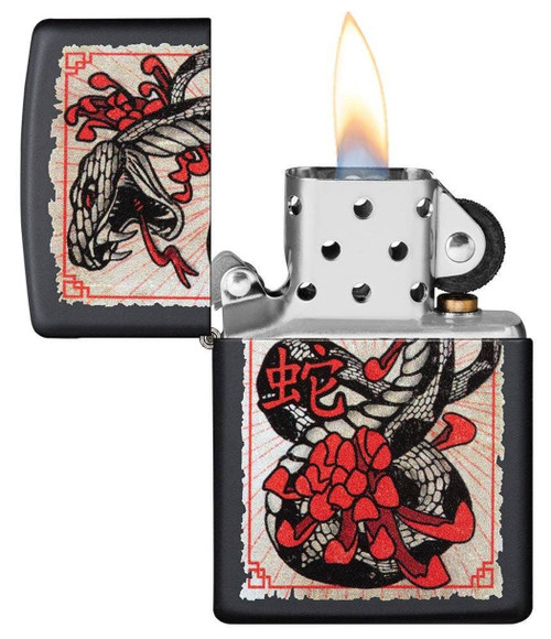 Zippo Snake Tattoo Design Matte Windproof Lighter 