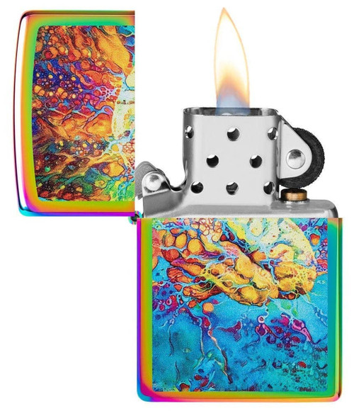 Zippo Psychedelic Brain Design Spectrum Finish Windproof Lighter 