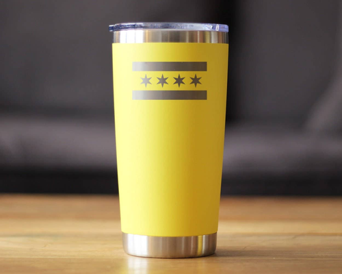 Chicago Flag Insulated Travel Tumbler - Chicago Gifts