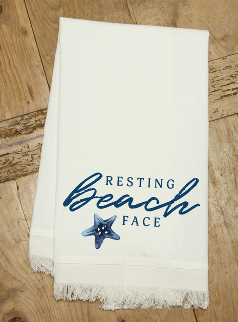 Resting beach face / Kitchen Towel