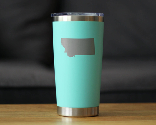 Montana Outline Insulated Travel Tumbler - Montanans Gifts