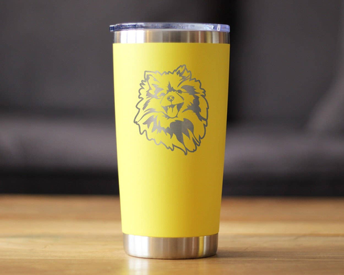 Pomeranian Face Insulated Travel Tumbler - Pomeranians Gifts