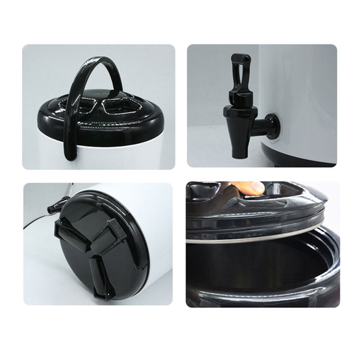 L Stainless Steel Insulated Milk Tea Barrel  Hot and Cold Beverage Dispenser Container with