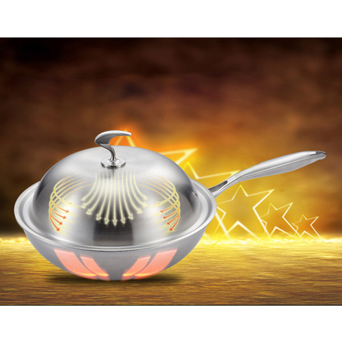 Stainless Steel Fry Pan  Frying Pan Top Grade Cooking Skillet with Lid