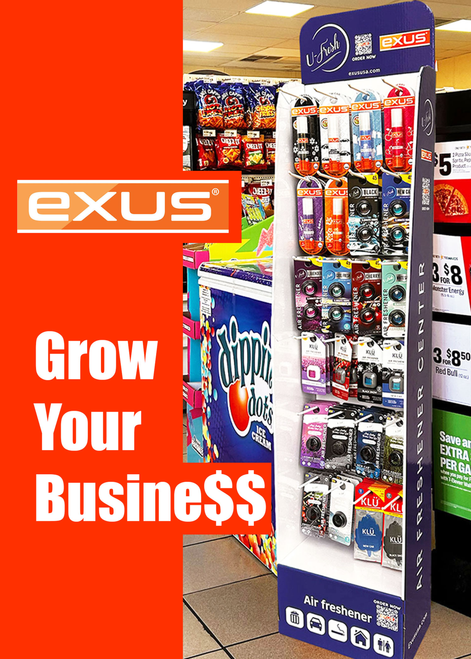 exus Car Air Freshener Retail Stand Display 