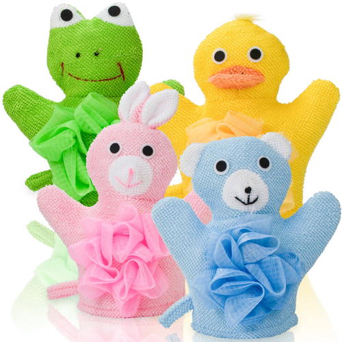 Made Easy Kit Hand Puppet Bath Wash Mitts w/Animal Designs