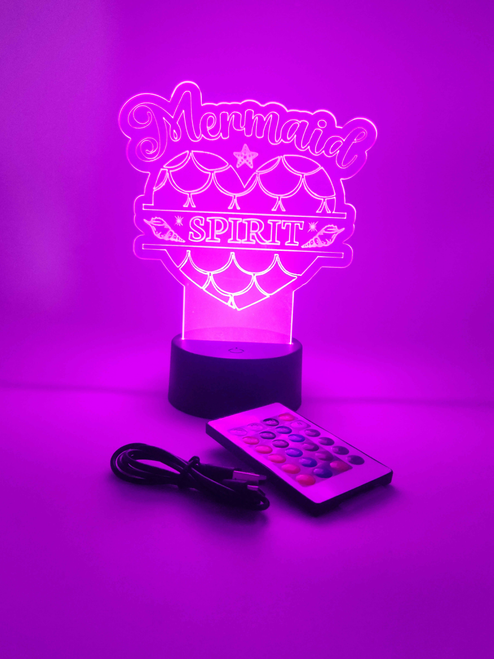 Mermaid Spirit Table Lamp | Color Changing LED Light