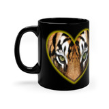 Tiger Eyes Black Ceramic Mug