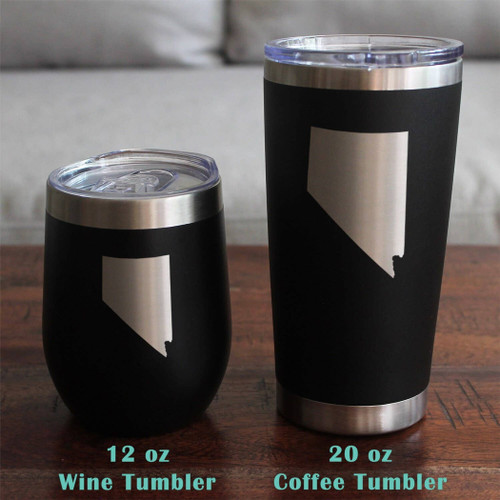 Nevada Outline Insulated Wine Tumbler - Nevadans Gifts