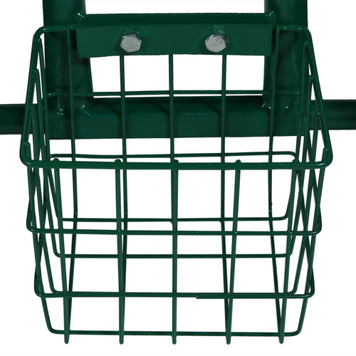 22" Green Steel Garden Stool