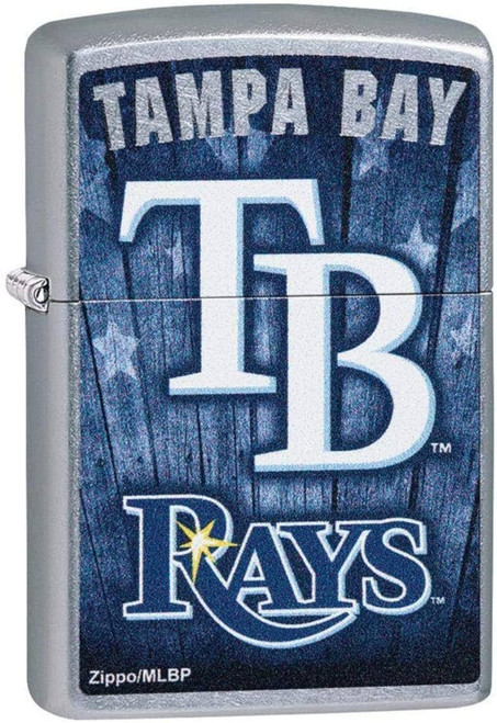 Zippo MLB Tampa Bay Rays Street Chrome Finish Windproof Lighter 