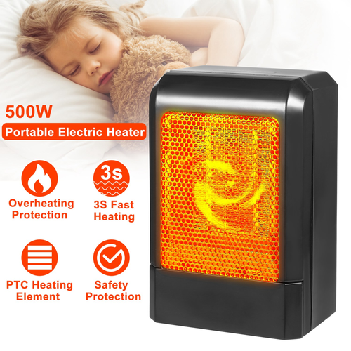 500W Portable Electric Heater 
