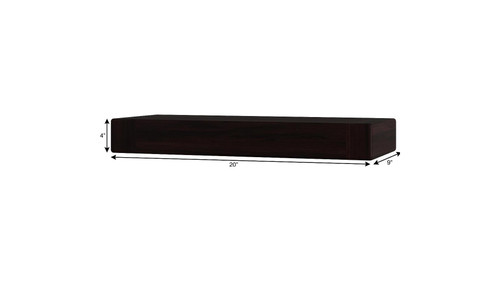 20" Brown Wood Wall Mounted Bathroom Shelves