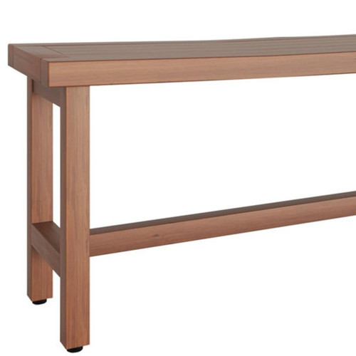 18" X 60" Brown Teak Rectangular Shower Bench
