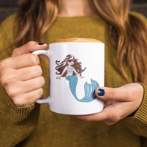 Mermaid with Sunglasses Mug