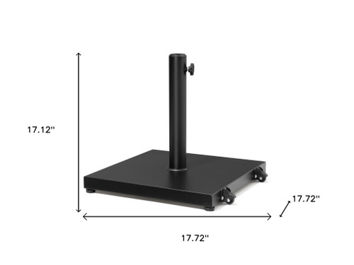 Black Market Umbrella Steel In Ground Adjustable Umbrella Base With Wheels