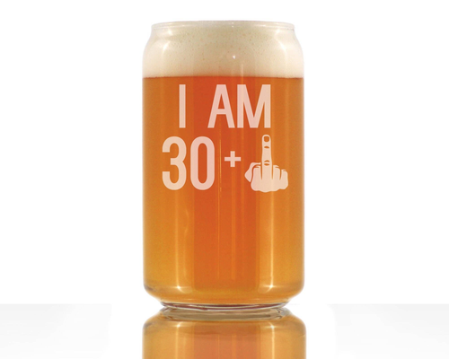 31st Birthday Gifts - 30 Middle Finger Beer Can Pint Glass
