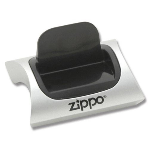 Zippo Magnetic Lighter Display Stand Silver Color Metal Base 
