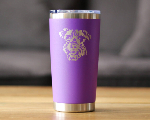 Schnauzer Face Insulated Travel Tumbler - Dog Gifts