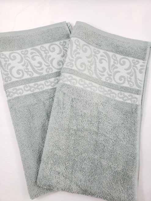Terry Hand Towel Soft - 2 Pieces GREEN