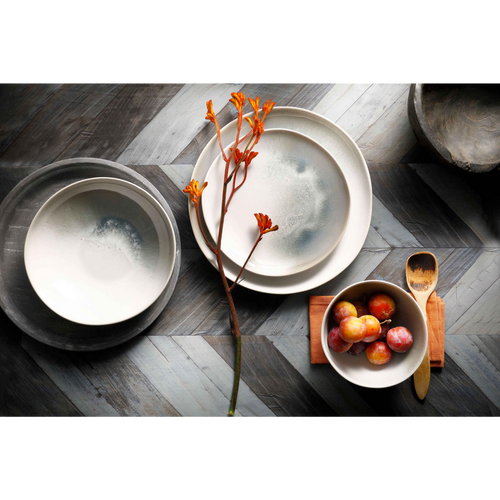 Plate Deep White/Green Nordic 