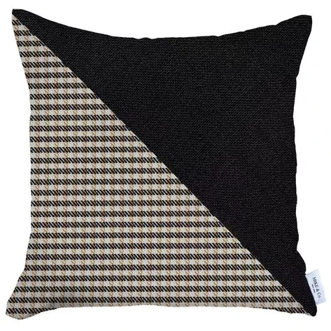 Boho-Chic Houndstooth Jacquard Throw Pillow