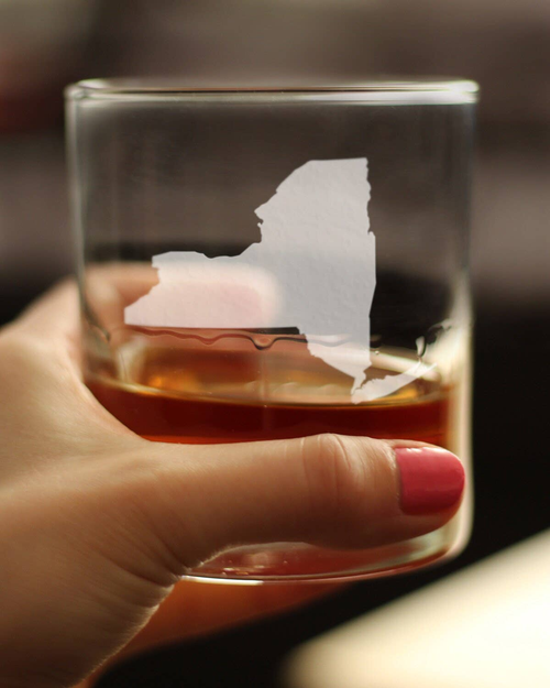 State of New York Whiskey Rocks Glass - New Yorkers Gifts