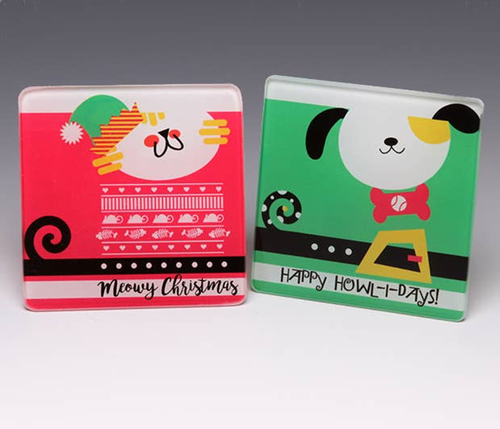 Holiday Glass Coasters