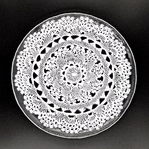 LILLE Glass Plate Clear/White