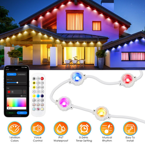 101FT Length Permanent Outdoor Lights