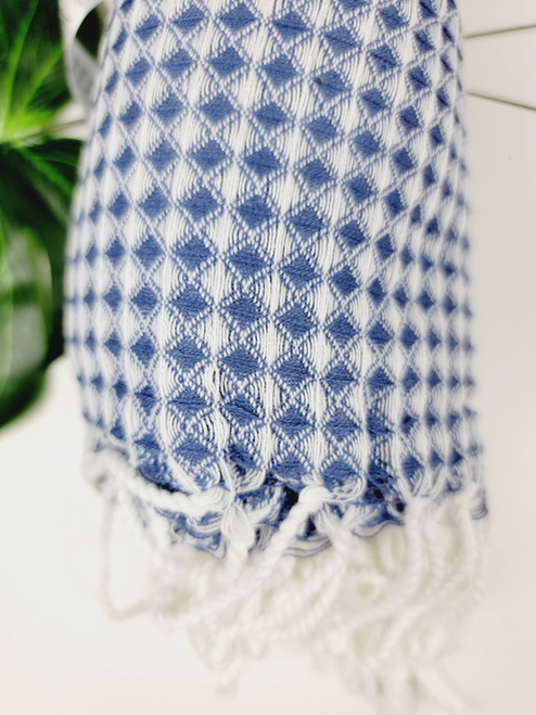 Throw Blanket-Diamond Jacquard Turkish Towel 38X67
