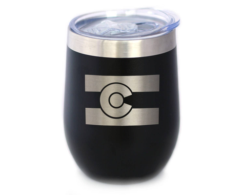 Colorado Flag Insulated Wine Tumbler - Coloradans Gifts