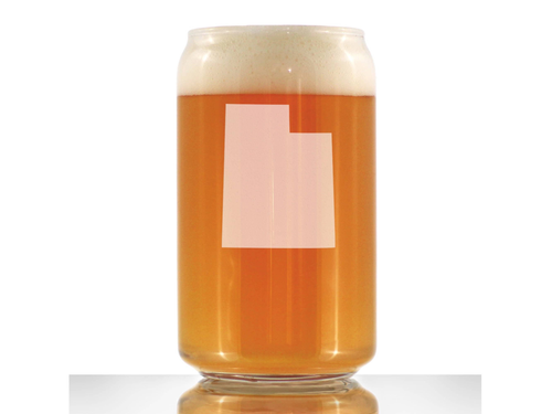 Utah Outline Beer Can Pint Glass - Utahns Gifts and Decor