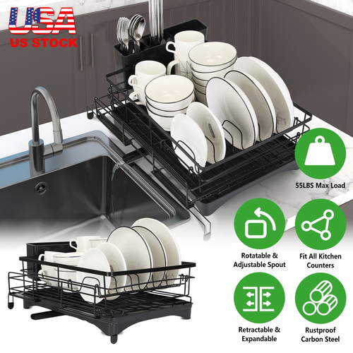 Retractable Dish Drying Rack Extra Large Dish Rack