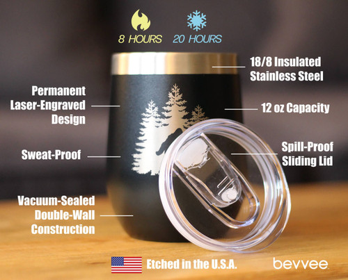 Bigfoot Insulated Wine Tumbler - Sasquatch Gifts and Decor