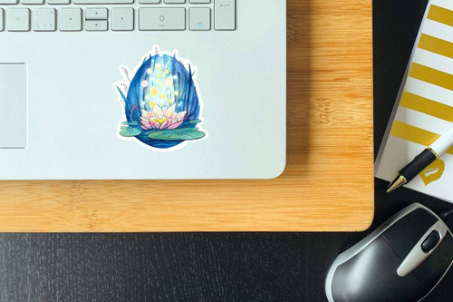 Sparkling Water Lily Vinyl Sticker