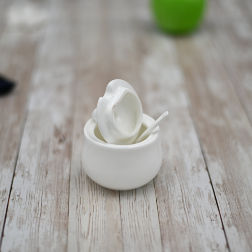 4 FL OZ | 130 ML MUSTARD POT WITH SPOON