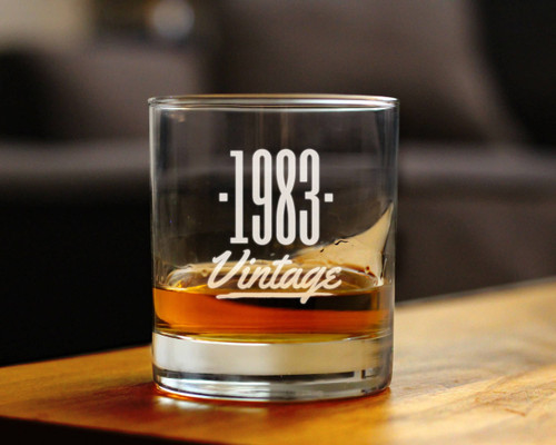 Vintage 1983 Whiskey Rocks Glass - 41st Birthday Gifts