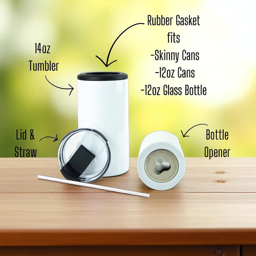 Groovy Blooms 4-in-1 Can Cooler Cup