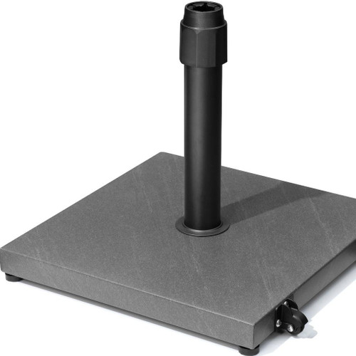 Gray Market Umbrella Steel In Ground Adjustable Umbrella Base With Wheels