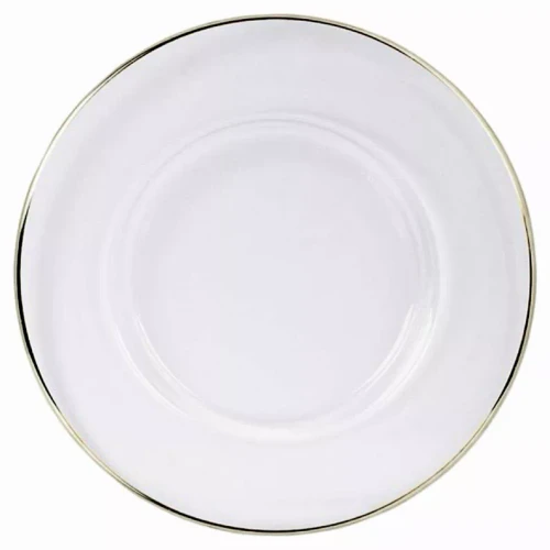 GILT 13" Glass Charger Plate