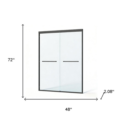 Set Of Two Tempered Glass Shower Doors