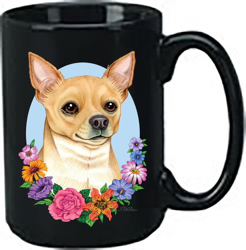 Chihuahua Tan - Best of Breed Ceramic 15oz Coffee Black Mug
