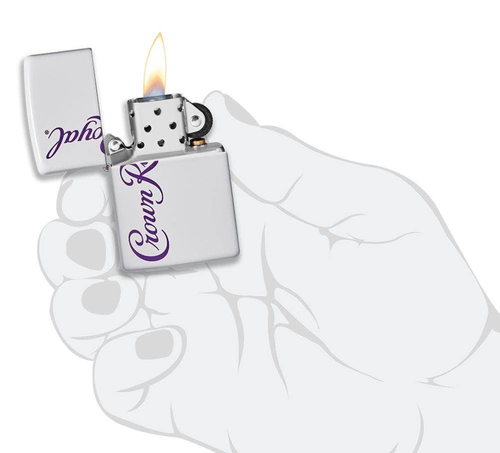 Zippo Crown Royal Logo White Matte Finish Lighter 