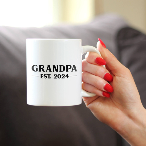 Bold 2024 Grandpa Coffee Mug - New Grandpa Gifts and Decor