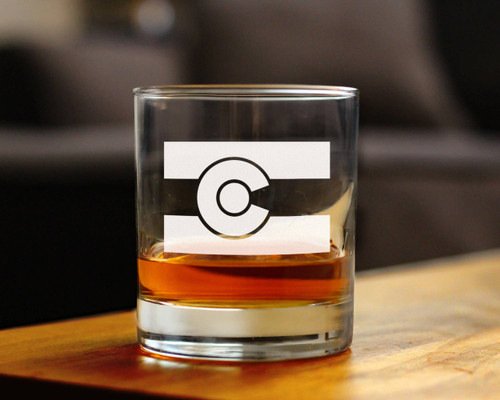 Colorado Flag Whiskey Rocks Glass - Coloradans Gifts