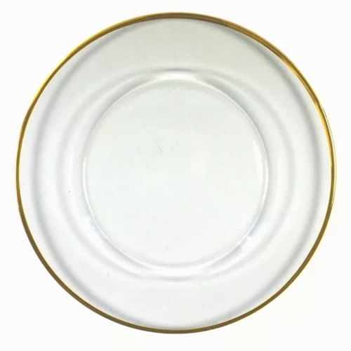 GILT 13" Glass Charger Plate